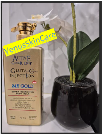 Active Caviar Drip Gluta-C Injection 24K Gold Super Bleaching Body Milk 444ml