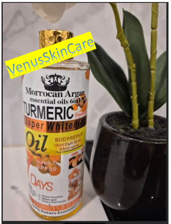 Moroccan Argan and Turmeric Super Face & Body Whitening Oil 320ml